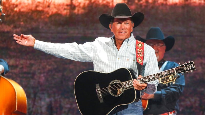 George Strait performs at the iHeartCountry Festival on Saturday, Oct. 30, 2021, at the Frank...