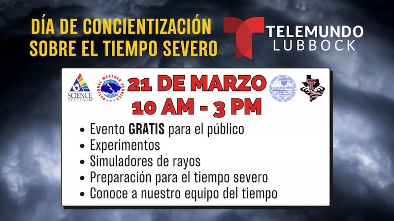 Este sábado, de 10 a.m. a 3 p.m., los equipos del tiempo de Telemundo y KCBD celebrarán el Día...