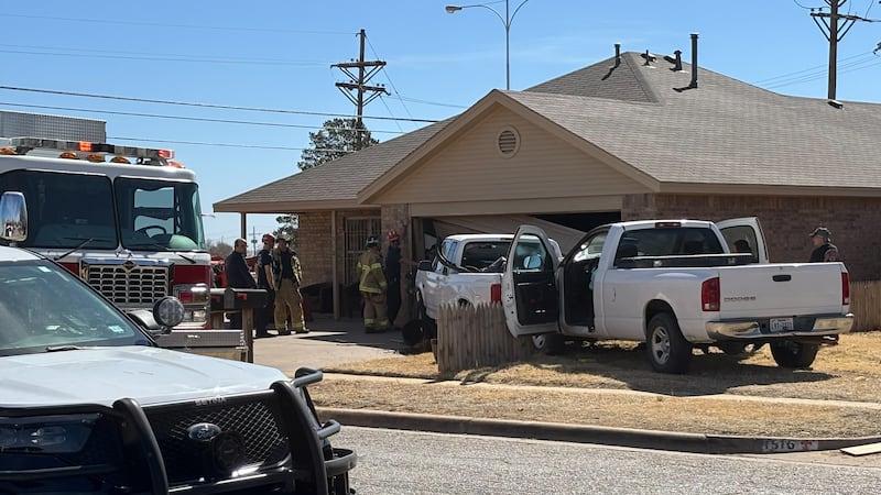 A northeast Lubbock home remains structurally sound Thursday after three vehicles were rammed...