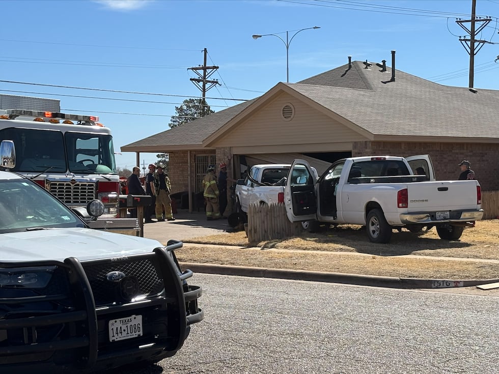 A northeast Lubbock home remains structurally sound Thursday after three vehicles were rammed...