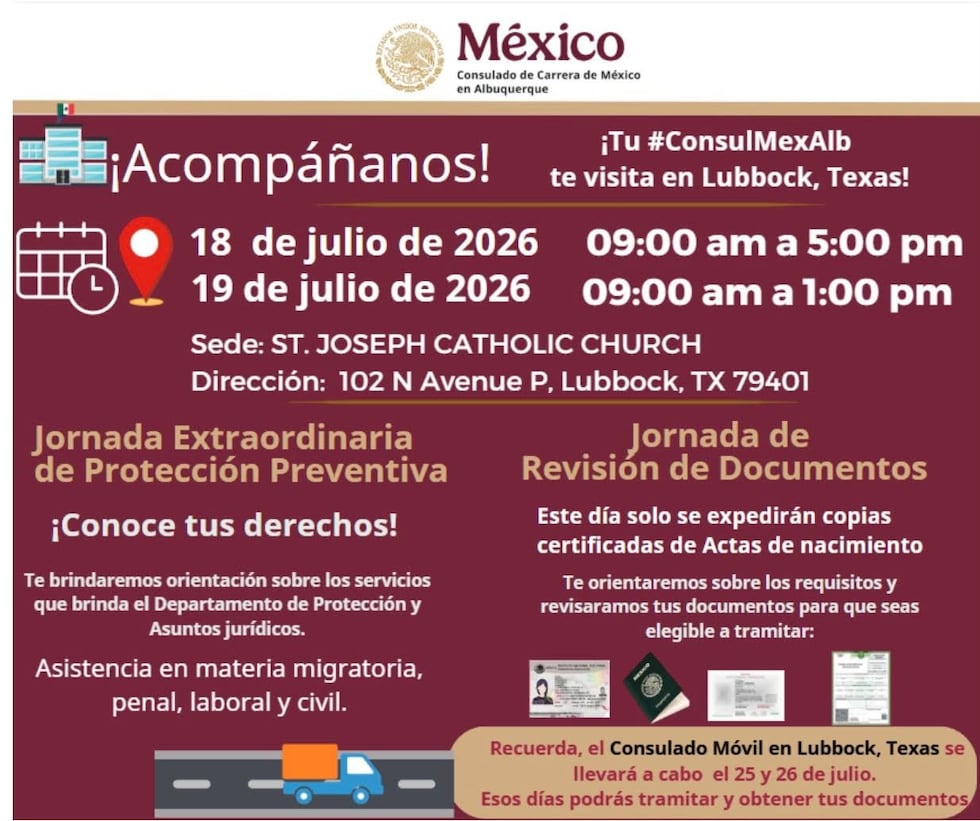 Talleres de derechos y revisión de documentos disponibles el sábado y domingo en St. Joseph...