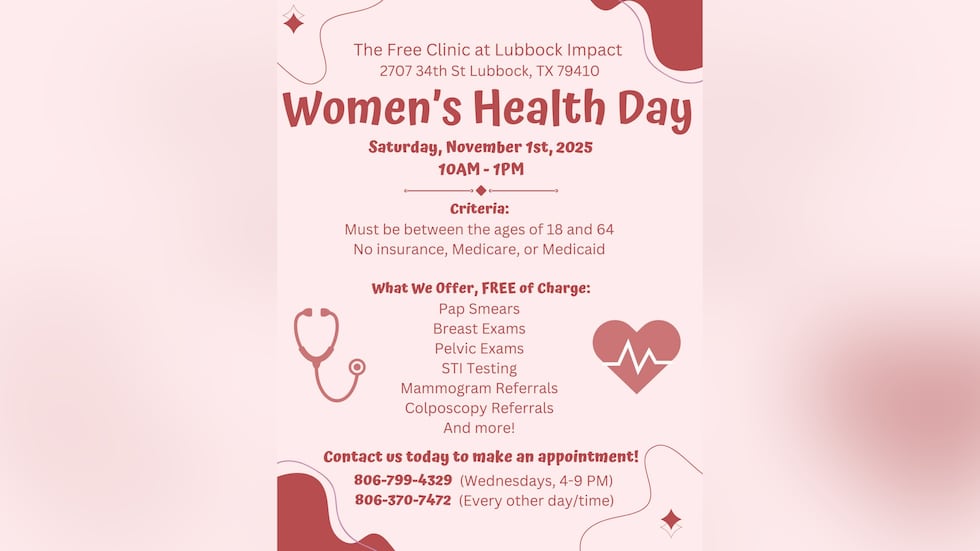 Ofrecen clínica gratuita por el Día de la Salud de la Mujer en Lubbock