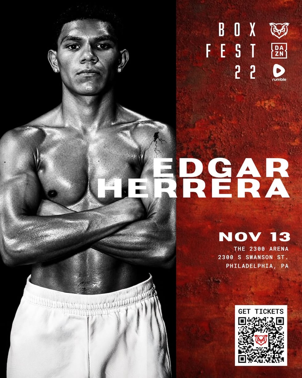 El púgil se presentará el 13 de noviembre en Filadelfia como parte de BoxFest 22