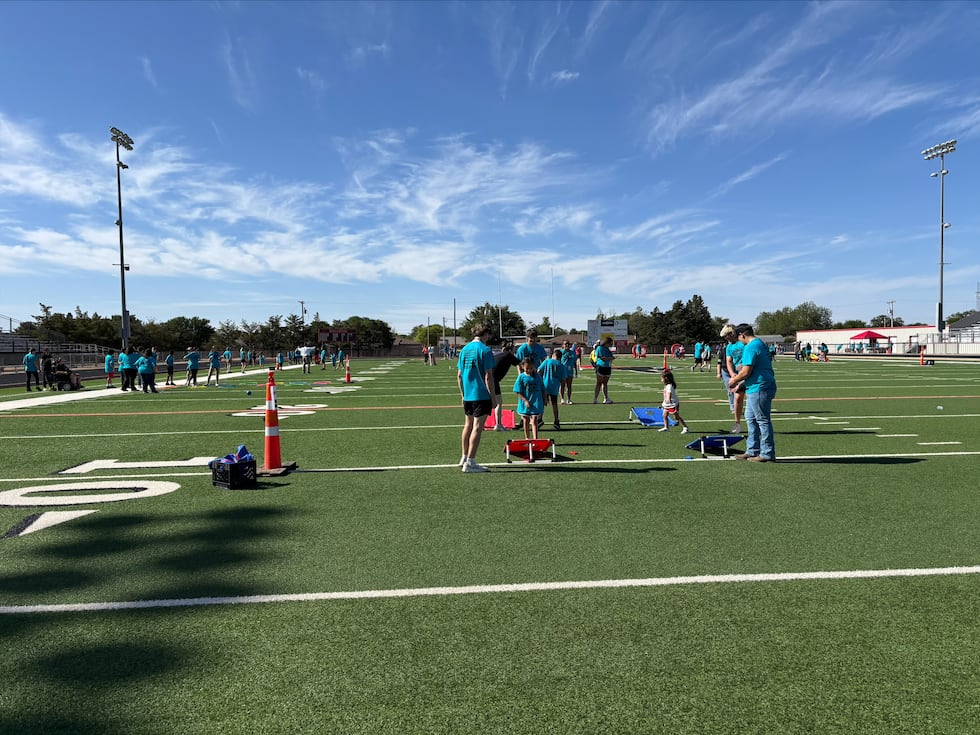 Students with Honda Shared Services Agency celebrate first field day in north Lubbock County