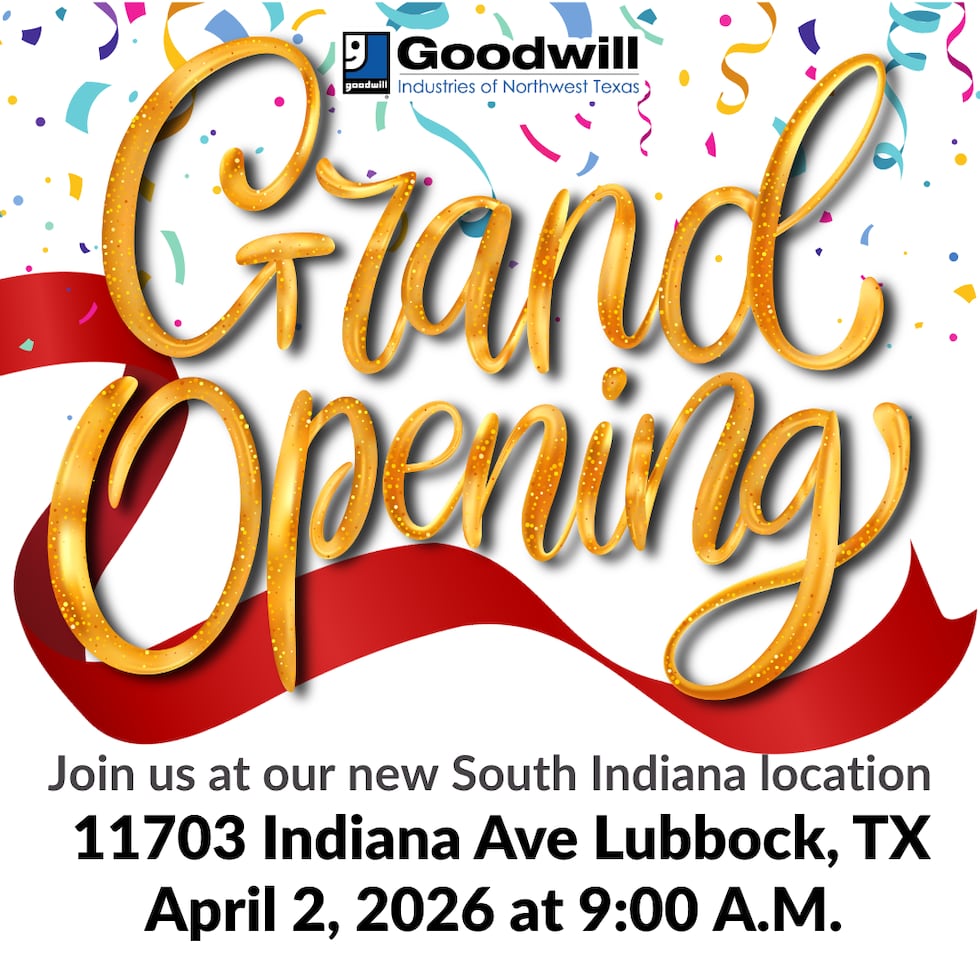 Goodwill Industries of Northwest Texas is excited to announce the grand opening of its new...