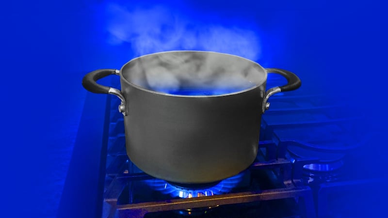 Boiling water.