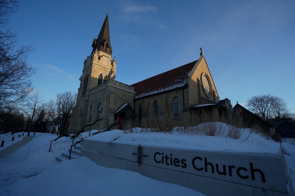 ARCHIVO - Esta fotografía del 19 de enero de 2026 muestra la iglesia Cities en St. Paul,...