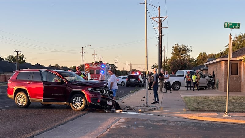 One person is hurt after a car crashed into a house in south Lubbock Tuesday morning.