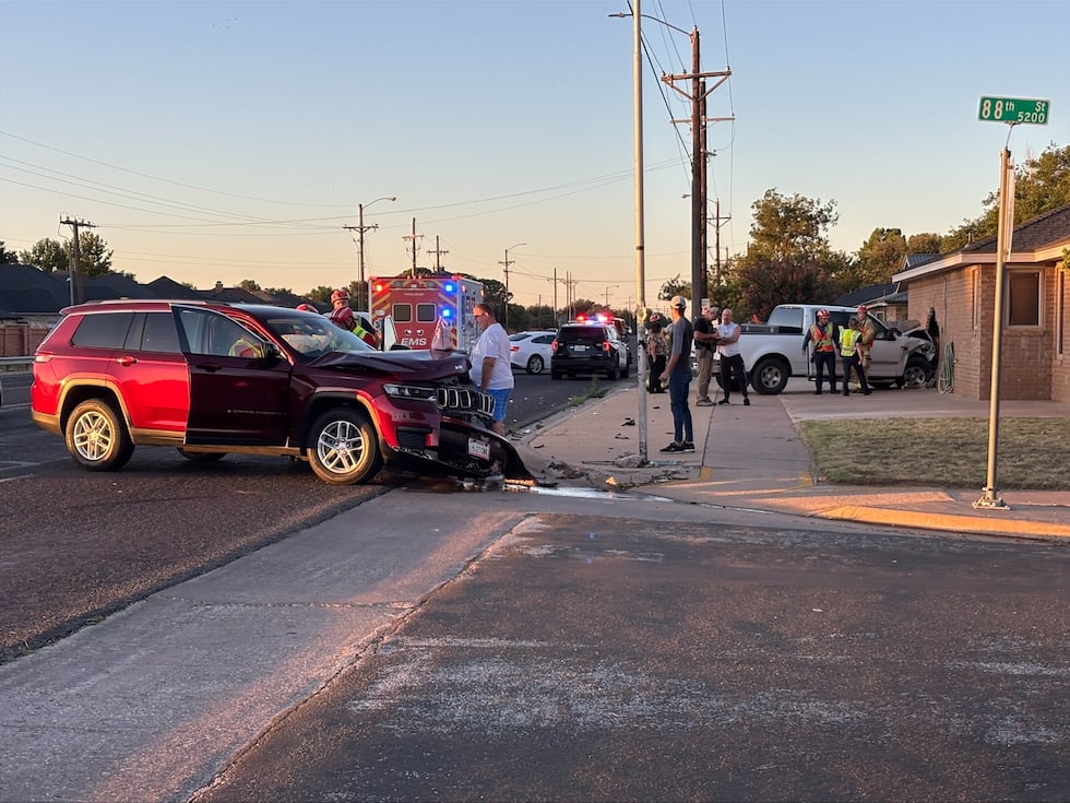 One person is hurt after a car crashed into a house in south Lubbock Tuesday morning.