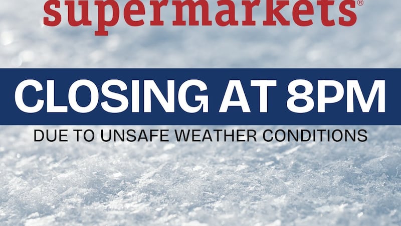 United Supermarkets closing early.