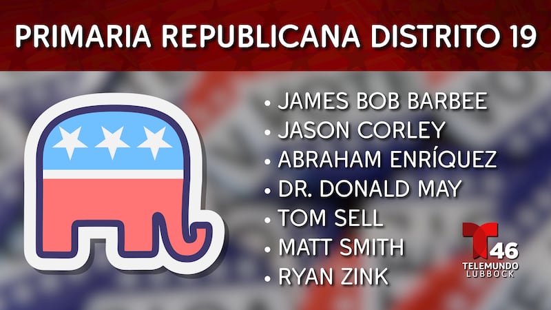 Siete candidatos republicanos buscan su voto en las primarias del Distrito 19 del Congreso de...