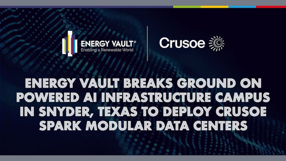 Energy Vault begins building AI infrastructure campus in Snyder