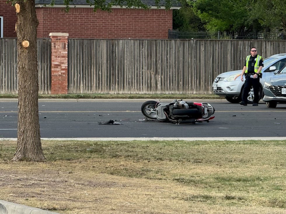 One person has suffered moderate injuries in a motorcycle crash that happened at 98th & Slide...