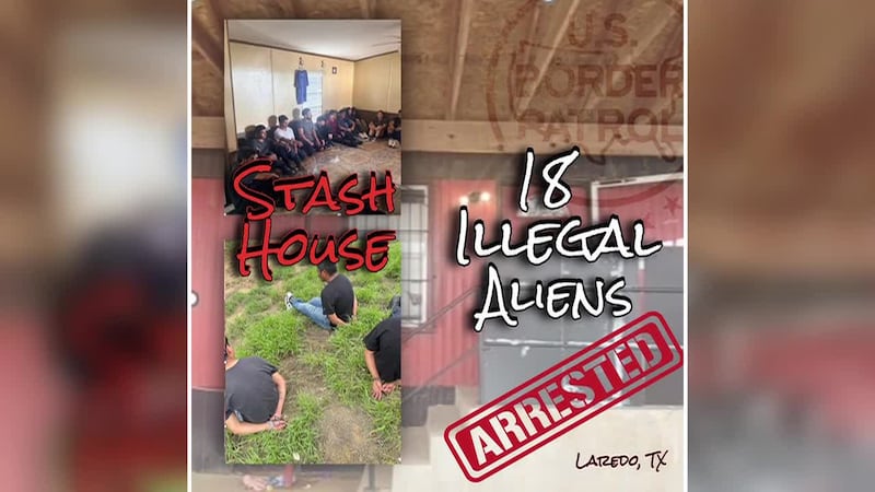 Laredo BP finds 15 people held against their will in stash house