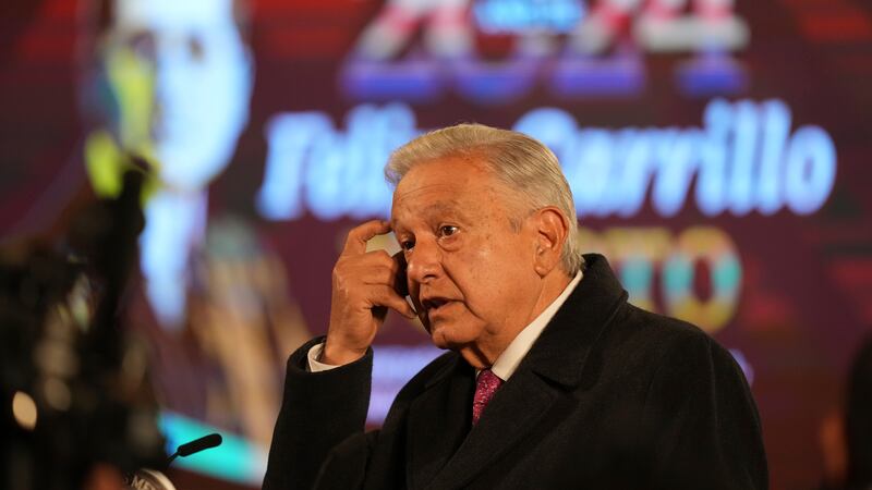 Mexican President Andres Manuel Lopez Obrador holds his last morning press conference, "La...