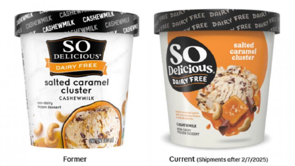 A voluntary recall was issued for So Delicious Dairy Free Salted Caramel Cluster Non-Dairy...