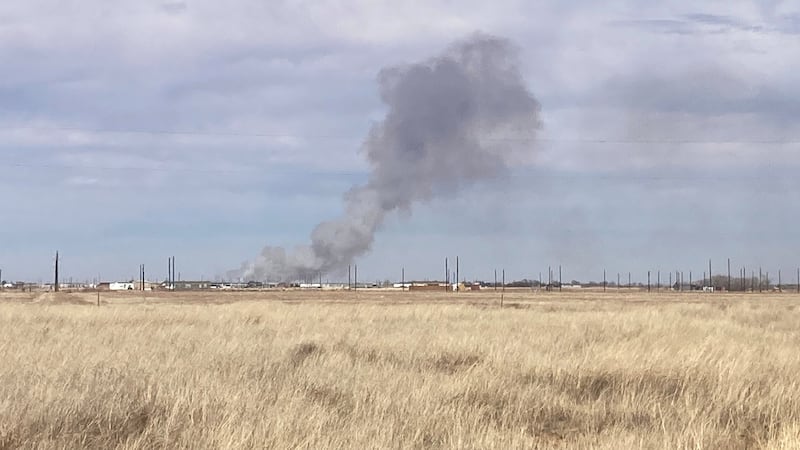 Photo looking north of Smyer around 2 p.m. Sunday.