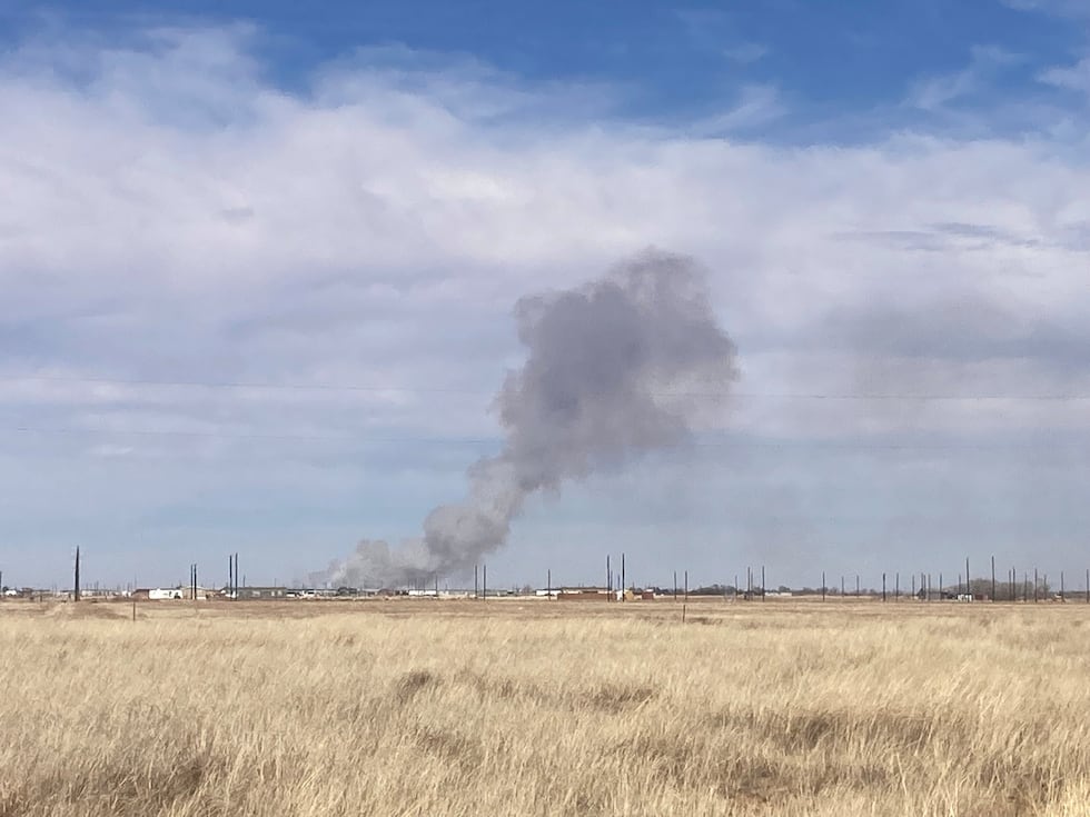 Photo looking north of Smyer around 2 p.m. Sunday.
