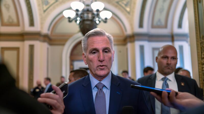 El presidente de la Cámara de Representantes de EEUU, el republicano Kevin McCarthy, en el...
