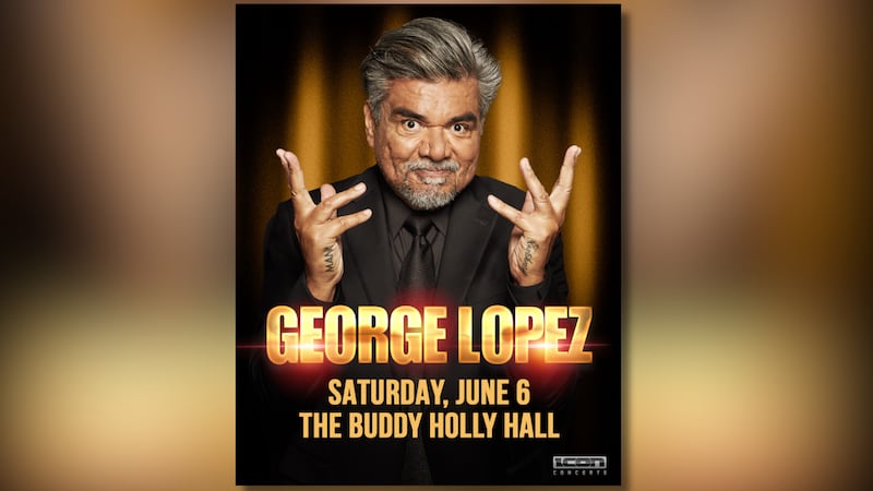 El comediante George López se presentará en el Buddy Holly Hall el 6 de junio de 2026, según...