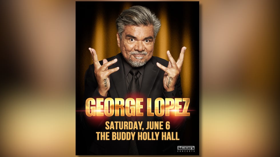 El comediante George López se presentará en el Buddy Holly Hall el 6 de junio de 2026, según...