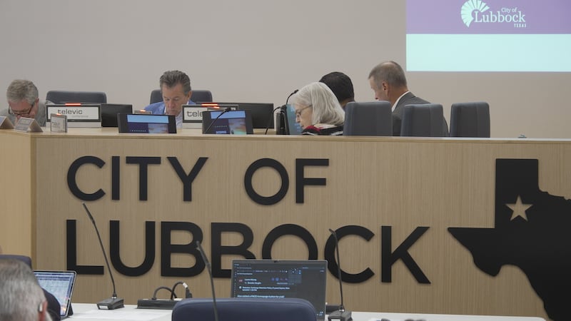 City manager Jarrett Atkinson presents the proposed budget for FY27 to council members and...