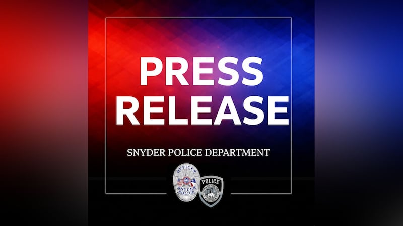 Press Release from Snyder Police Department