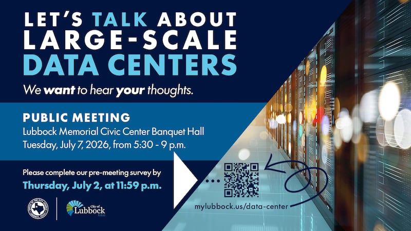 The City of Lubbock wants to hear from citizens regarding large-scale data centers. The City...