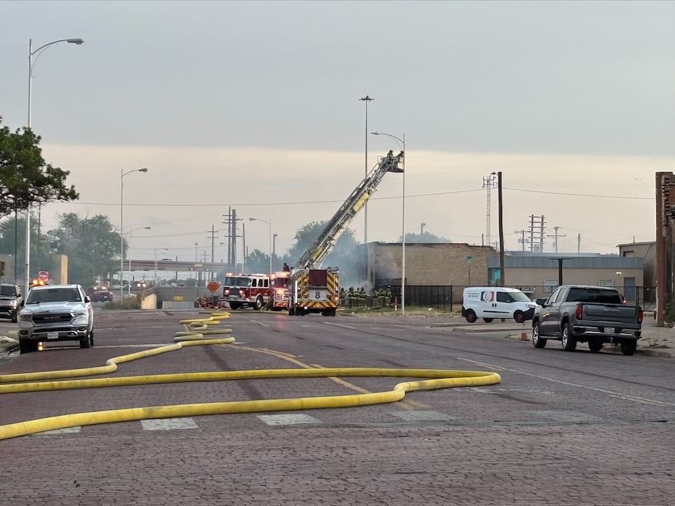 Building demolished following fire in downtown Lubbock