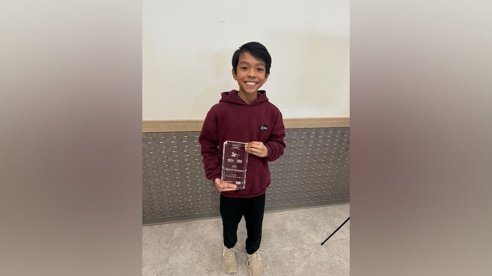 Zian Doctolero, a 7th grader with Frenship Independent School District, won the 74th Annual...
