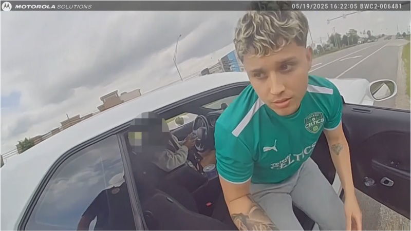 Police body camera footage shows the arrest of Anthony Labrador, a man accused of posing as a...