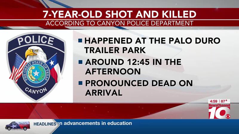 7-year-old dies of gunshot wound in Canyon; police investigating