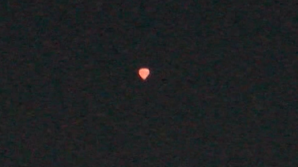 NASA weather research balloon seen in the skies over New Mexico Wednesday night.