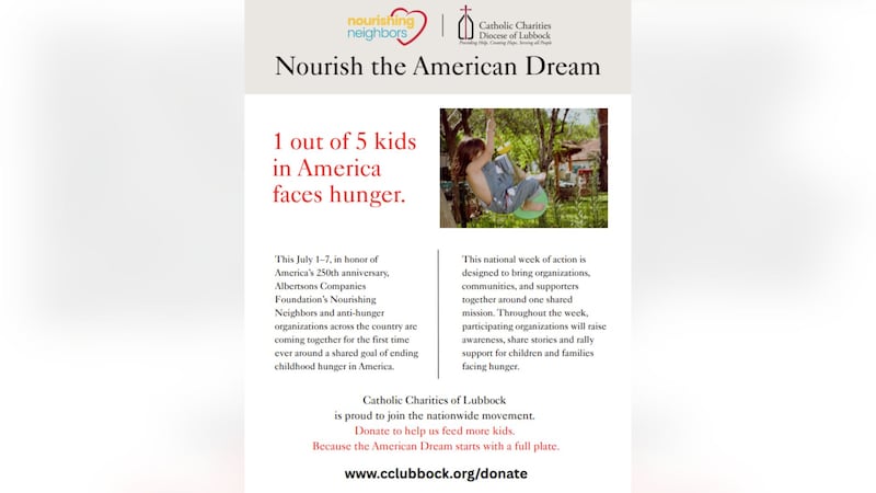 Catholic Charities of Lubbock joins national campaign to feed children this summer