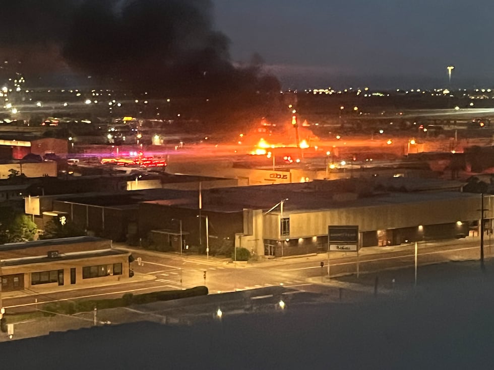 Lubbock Fire Rescue is currently on scene of a structure fire downtown.