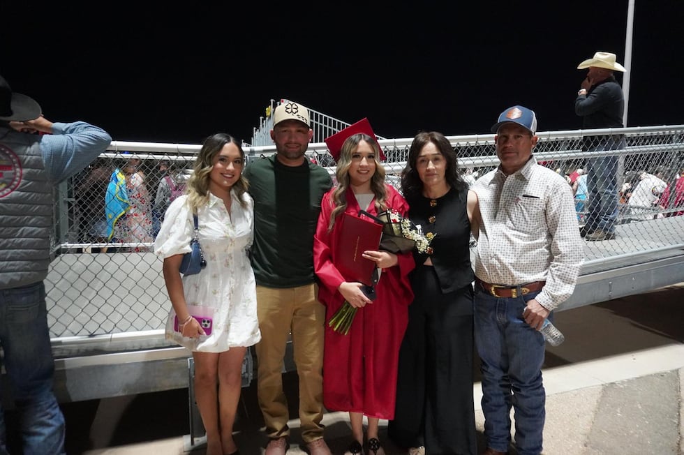 Mariana González Lozano con su familia