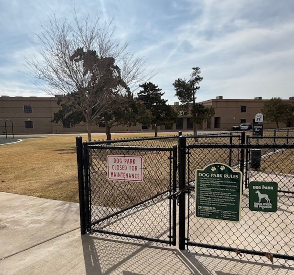 Dog parks at Roy Furr Pioneer Park closed for maintenance