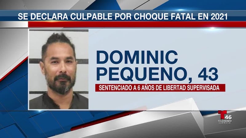 Dominic Pequeno recibió seis años de libertad condicional; como condición, deberá pasar 48...