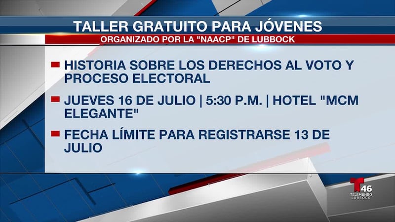 El evento “Own Your Power” es para jóvenes de 14 a 19 años; se realizará el jueves 16 de julio...
