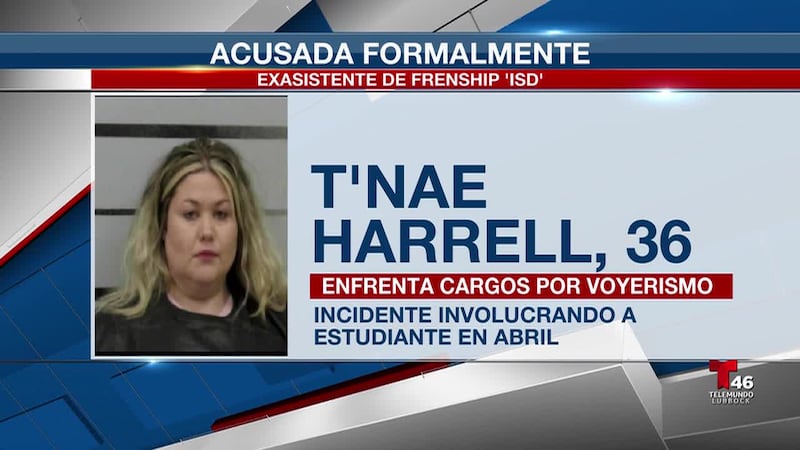 T’Nae Harrell fue arrestada en mayo tras admitir conducta inapropiada con una estudiante de 7...