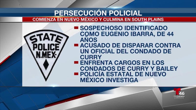Eugenio Ibarra fue arrestado en el condado de Bailey, Texas, tras huir del condado de Curry