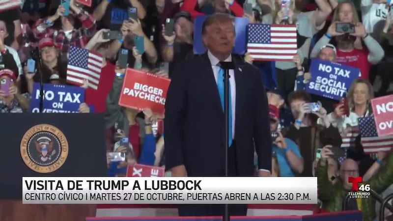 El mitin será el 27 de octubre en el Lubbock Memorial Civic Center